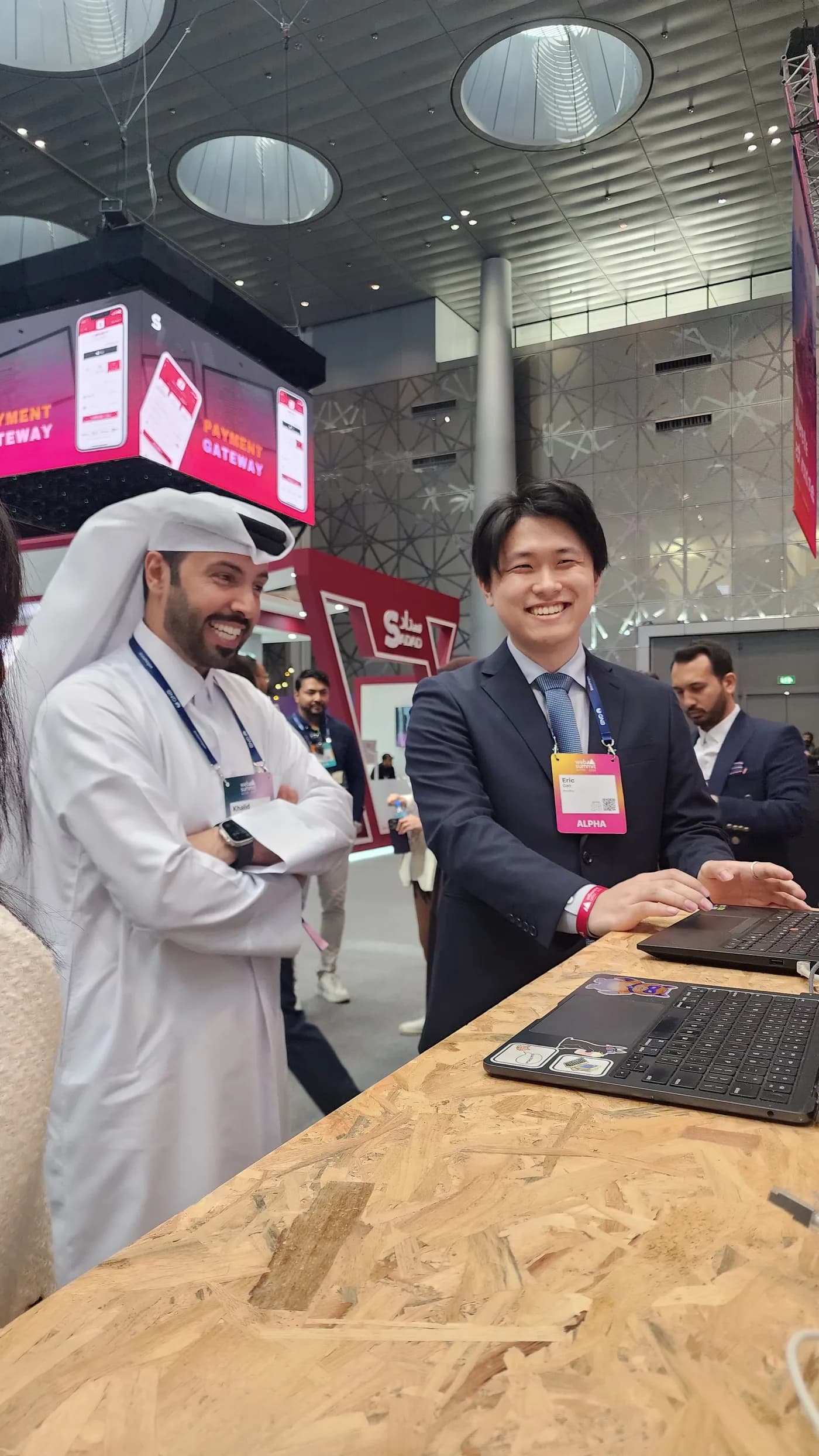 Presenting to an associate director at Web Summit 2025